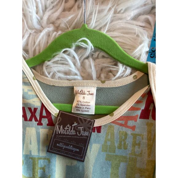 NWT Matilda Jane Girl Field Trip Traveling Long Sleeve Dress Multicolor SZ 8 - Picture 7 of 9